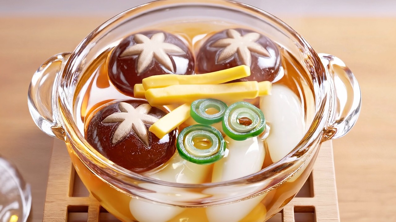 Making Glass Rice Cake Soup 🍲✨ (Korean Traditional New Year Soup)