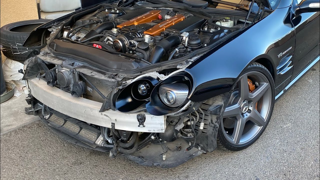Installing LED high-beam projectors, painting, and assembling my headlights | SL55 build pt 11