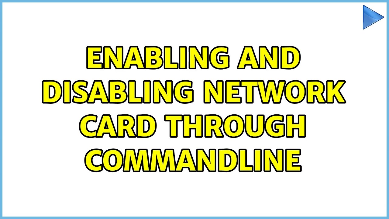 Ubuntu: Enabling and disabling network card through commandline