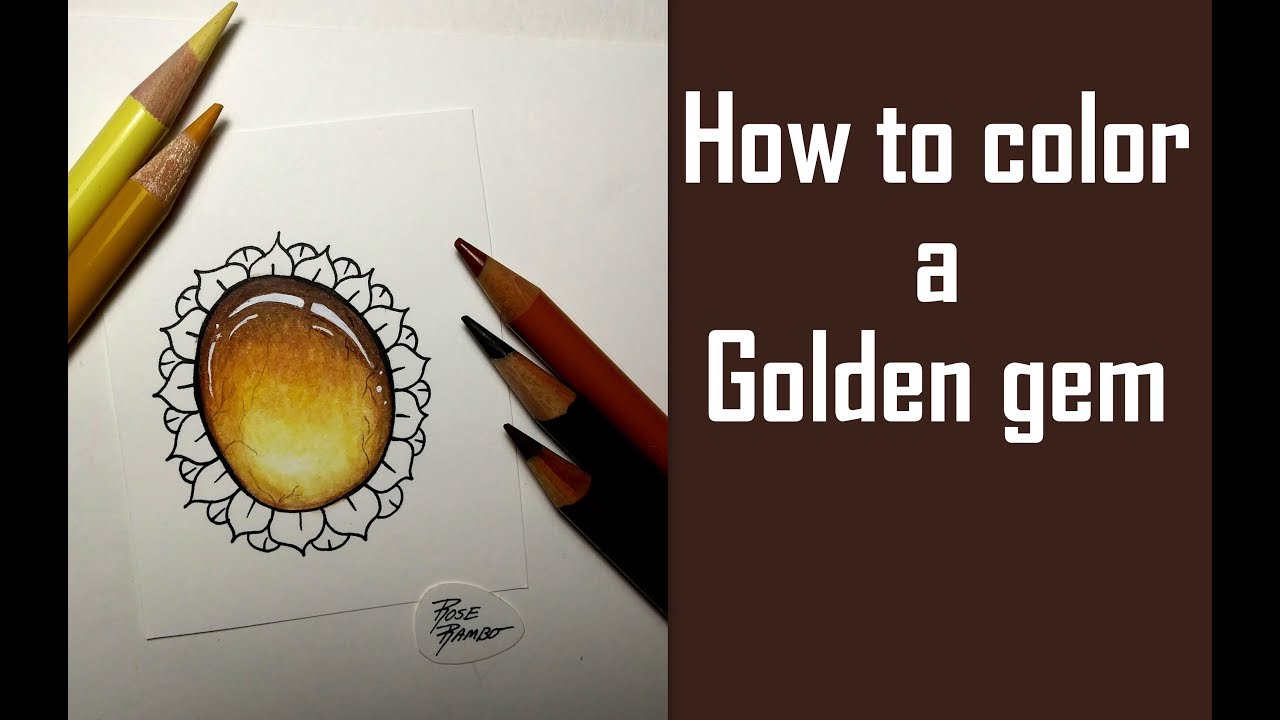 How to color a golden gem