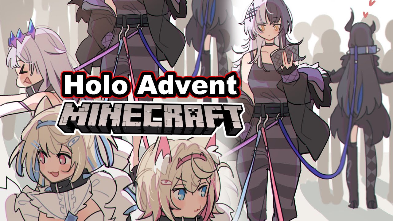 Advent Chaos Squad Start playing Minecraft* Shiori, FUWAMOCO, Bijou and Nerissa | 『Hololive』