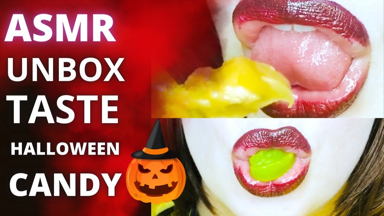 AMSR | Unboxing & Tasting (no TALKING) Halloween Candy from FORTNUM & MASON, Lip smack, Pops, Crunch