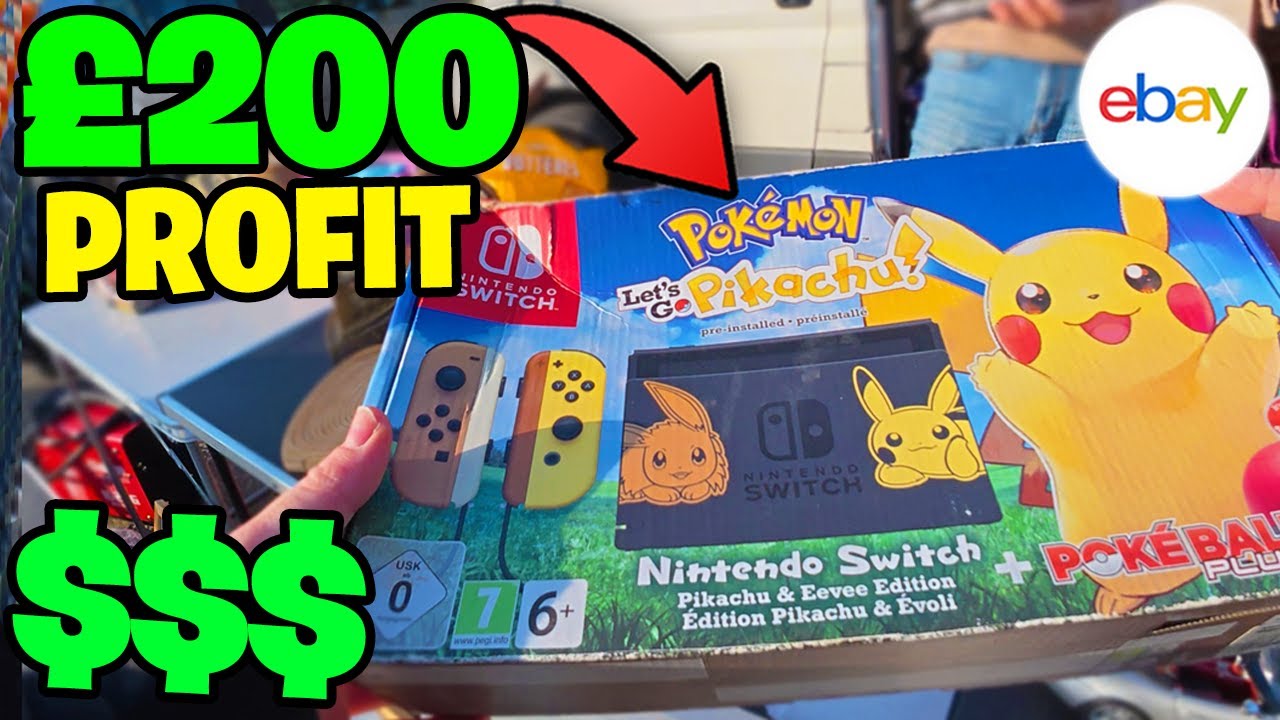 Boxed Nintendo Switch Let’s Go Pikachu! Big Profit? Carboot Reselling Adventure 🤑💵💵