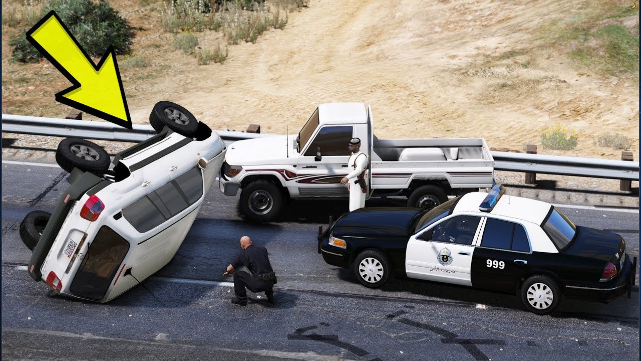 فلم : انقلب الجيب و السبب !!! - حادث مروري -