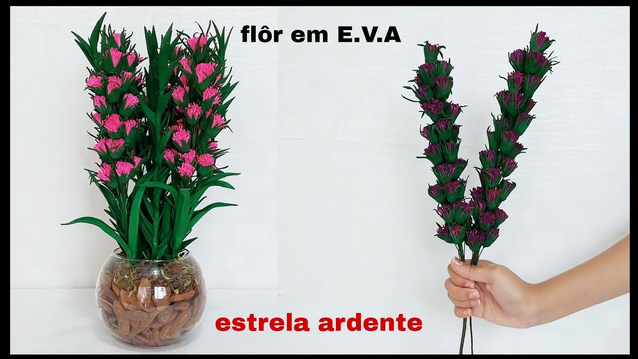 Flôr estrela ardente em E.V.A (complemento para arranjos)