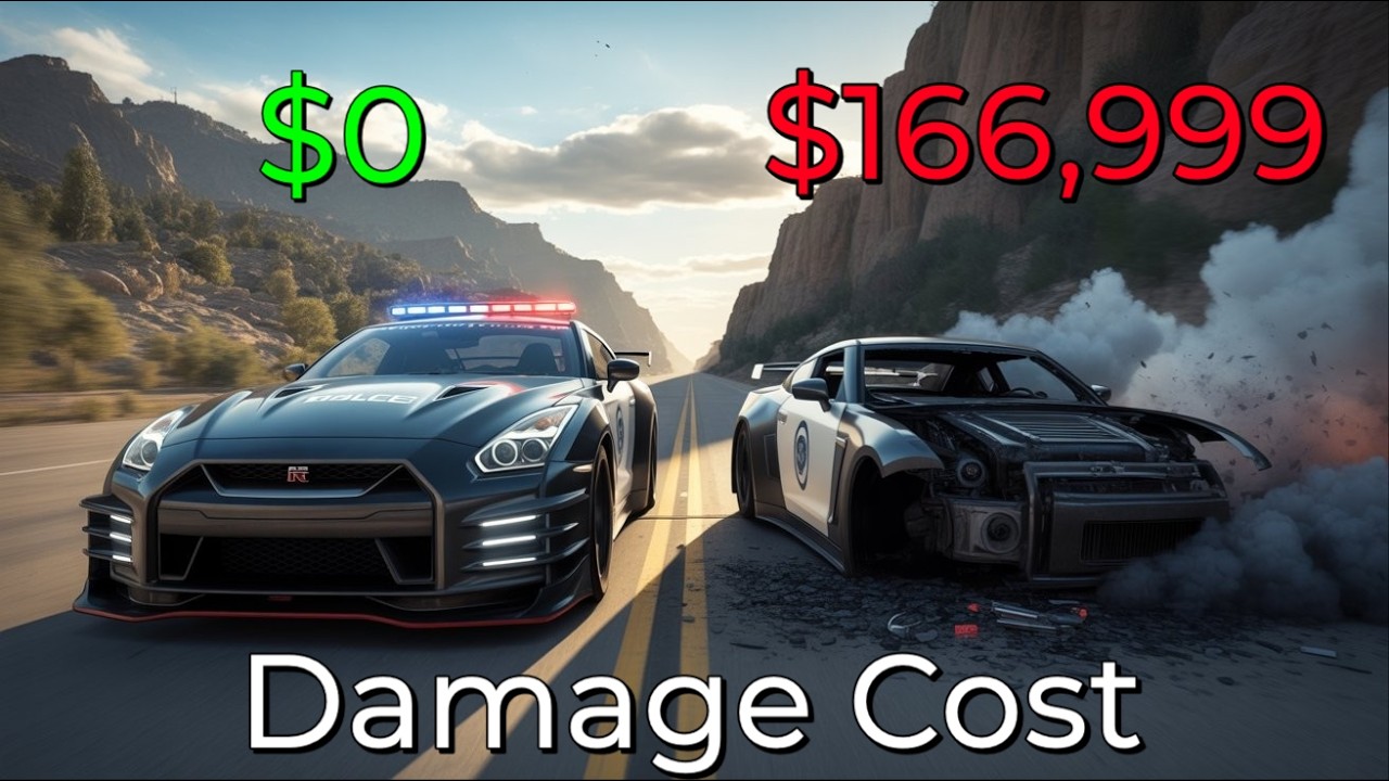 Realistic Crashes BeamNG Drive Damage Cost Nissan GT-R35 | Epic Wallet Survival