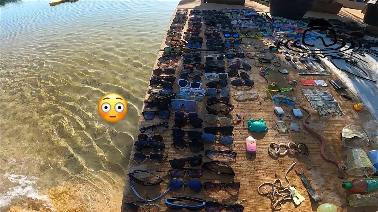 You won’t believe all the stuff we found underwater at this water park! 😳