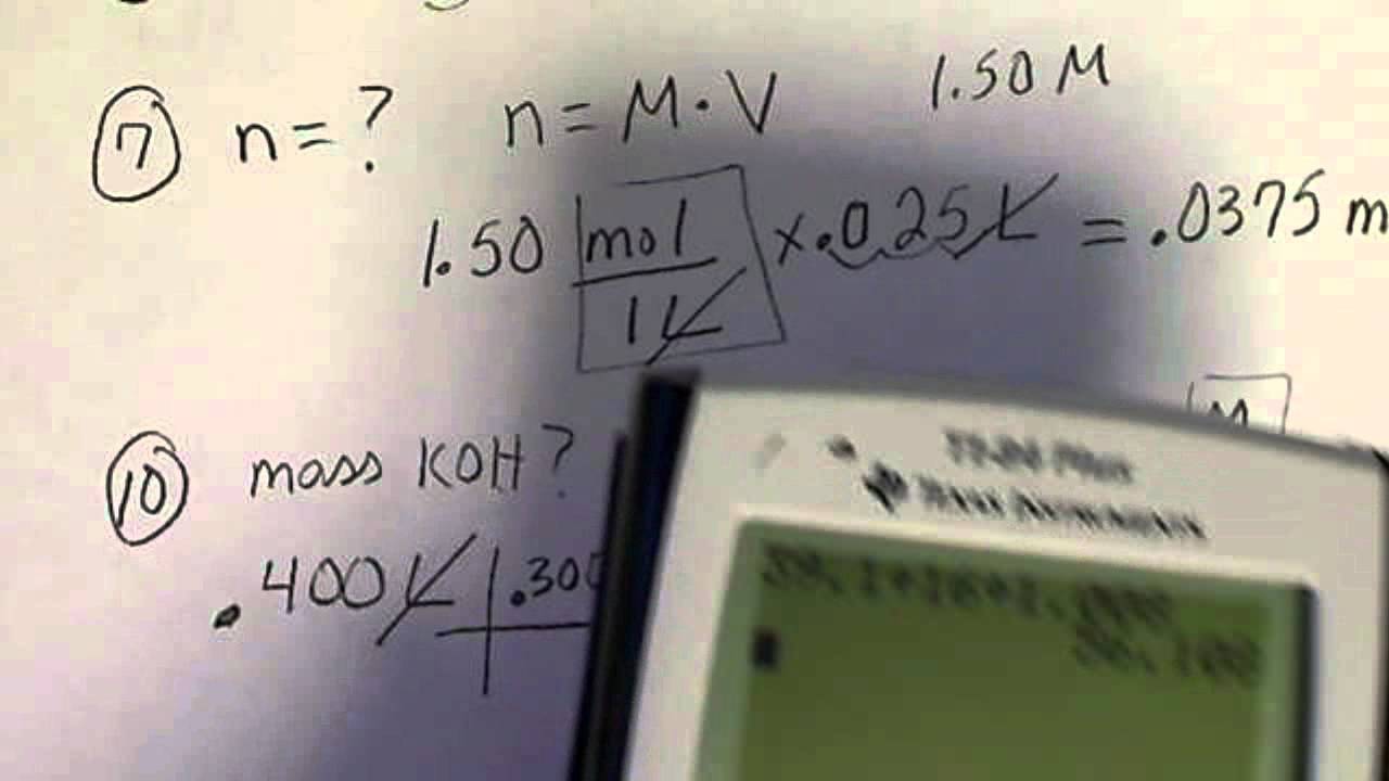 Molarity calculations