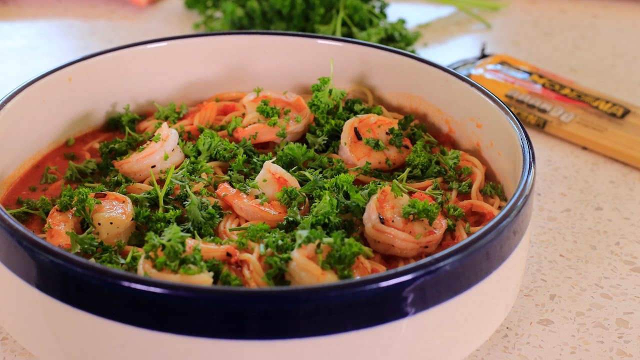 Pasta de vigilia - Cocina Con Conexión - Pasta con camarones