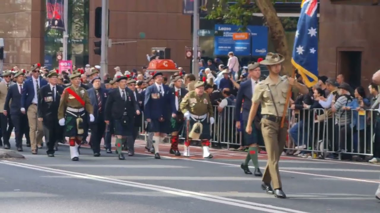 NSW Scottish Regimental Association & Cateering Corps at Anzac Day Parade 2024