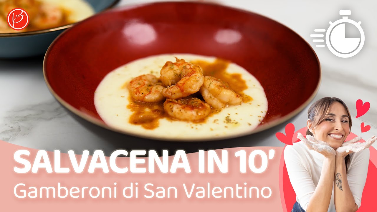 Gamberoni speziati su crema di patate per San Valentino - Salvacena - Benedetta Parodi Official