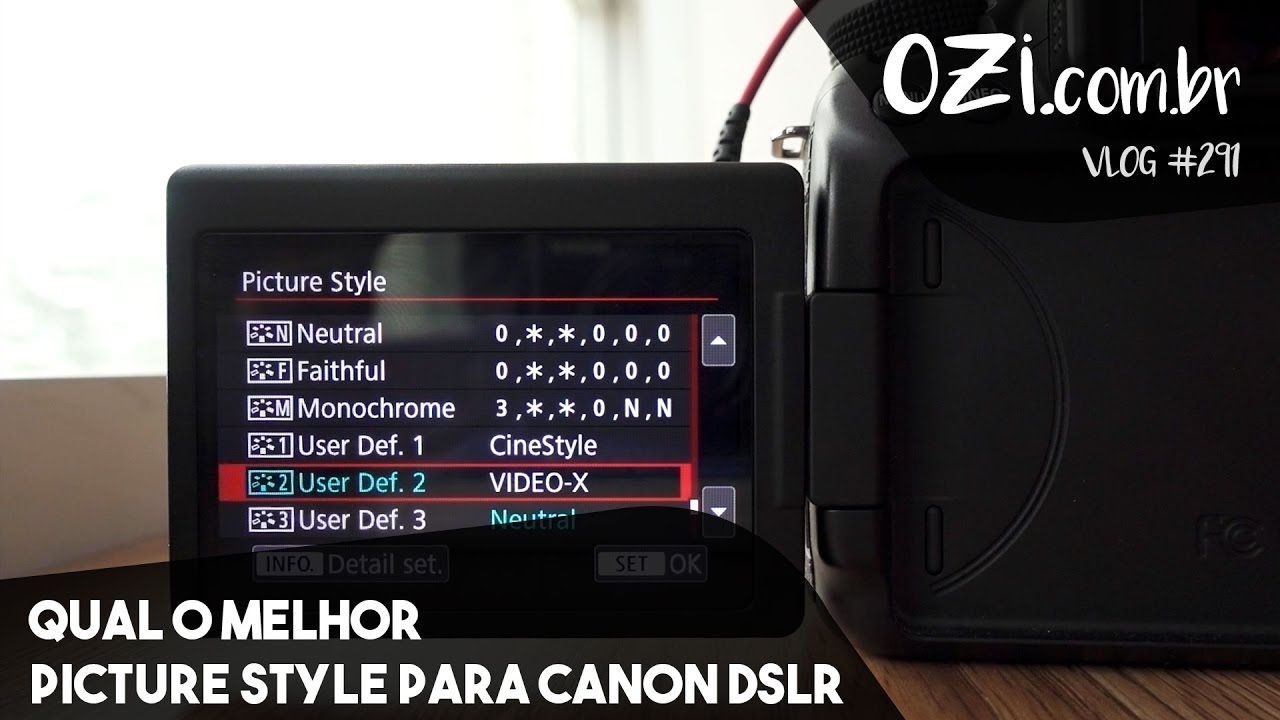 🔴 QUAL O MELHOR PICTURE STYLE PARA DSLR? - OZI VLOG #291