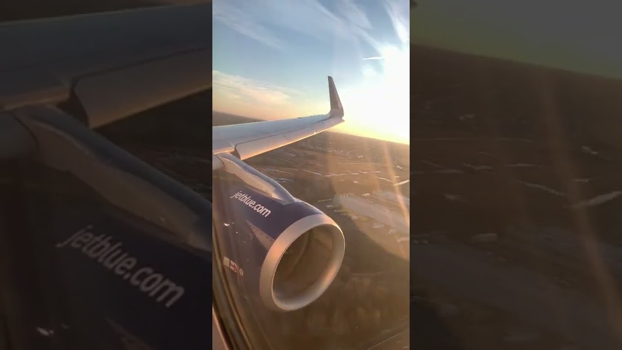 Landing at JFK with hard/heavy braking. JetBlue Airbus A321