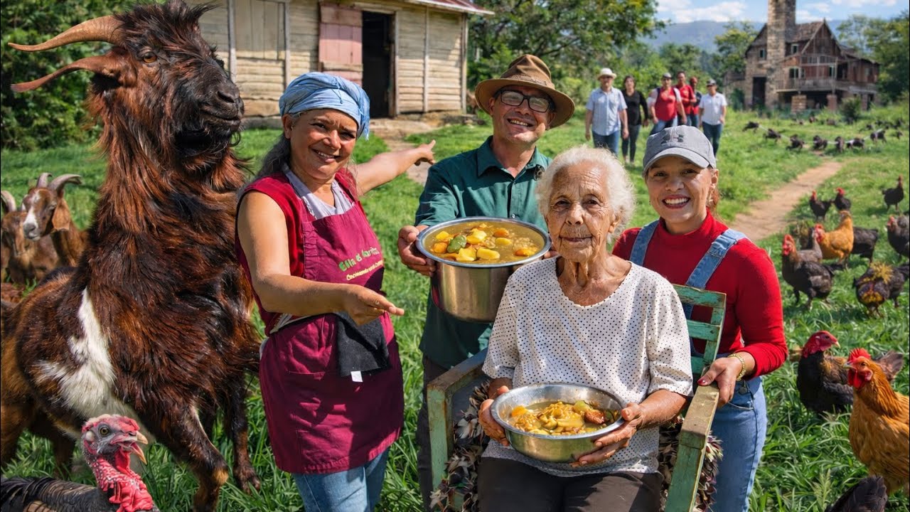 ASI se VIVIA antes  entre GENTE ANIMALES y FOGON cocinando en el CAMPO