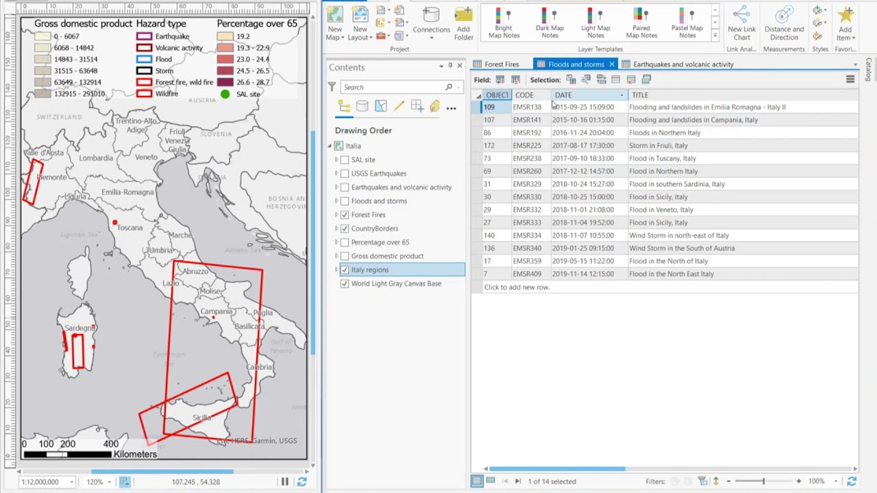 Demonstrator: Combining hazard data into maps to support disaster management