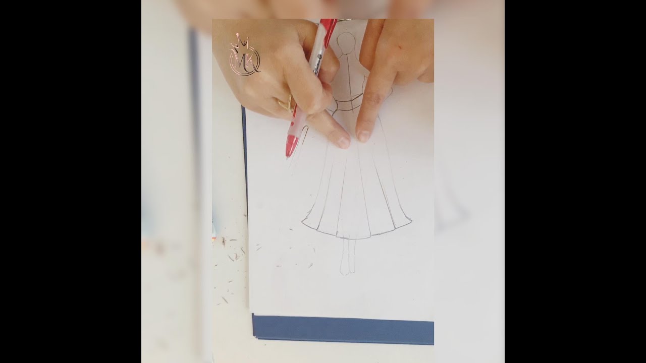 4️⃣تعلم رسم التنورة بخطوات بسيطة وسهلة
