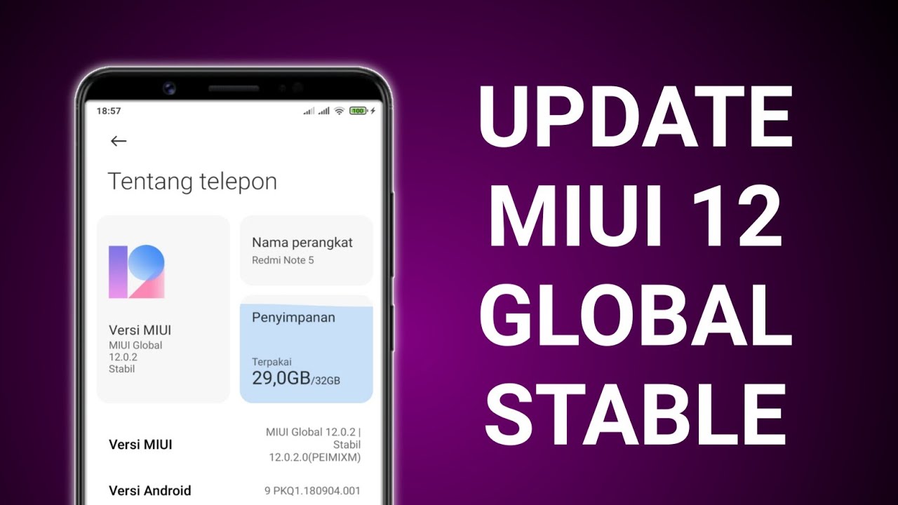 UPDATE MIUI 12 GLOBAL STABLE OFFICIAL REDMI NOTE 5 WHYRED