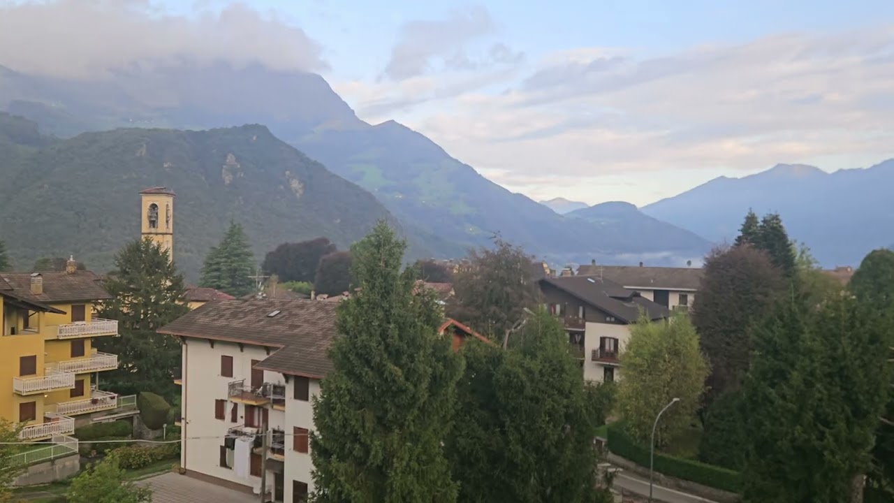 Perfect morning in the Alps Lecco region, Maggio village from Lombardy Italy Lake Como district