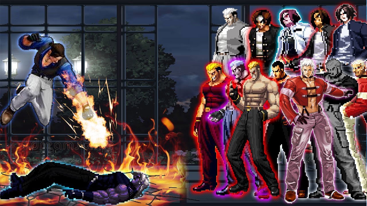 [Mugen KOF] Robert Garcia Vs Yamazaki Ryuji, Yashiro Nanakase, Kyo Kusanagi Team
