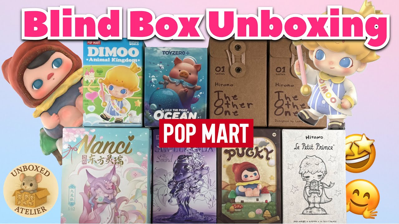 Relaxing Blind Box Unboxing | Popmart Hirono Skullpanda Pucky | No Talking | ASMR Style
