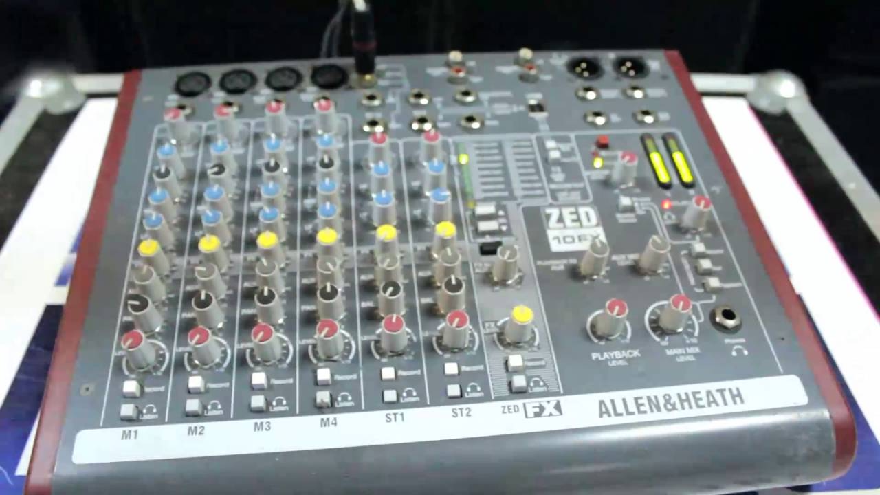 Прокат звукового оборудования во Владимире микшерный пульт Allen&Heath ZED 10 FX