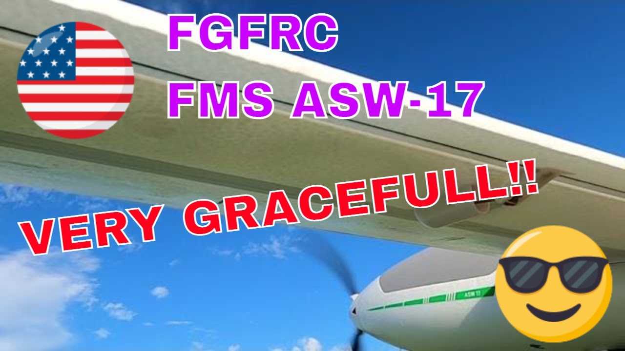 ОЧЕНЬ ЛЕГКО УПРАВЛЯЕМАЯ БОЛЬШАЯ ГРАЦИОЗНАЯ ПТИЦА FMS ASW 17 ОТ FGFRC