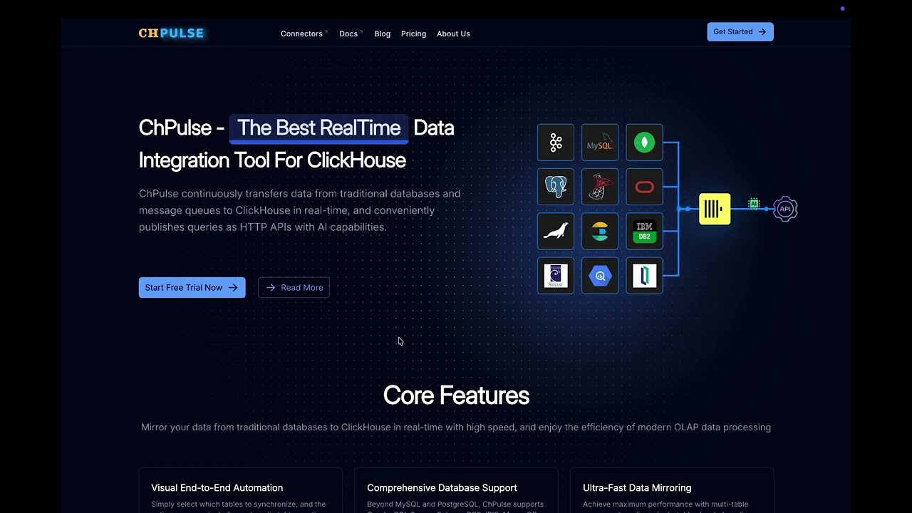 ChPulse - The Best RealTime Data Integration Tool For ClickHouse