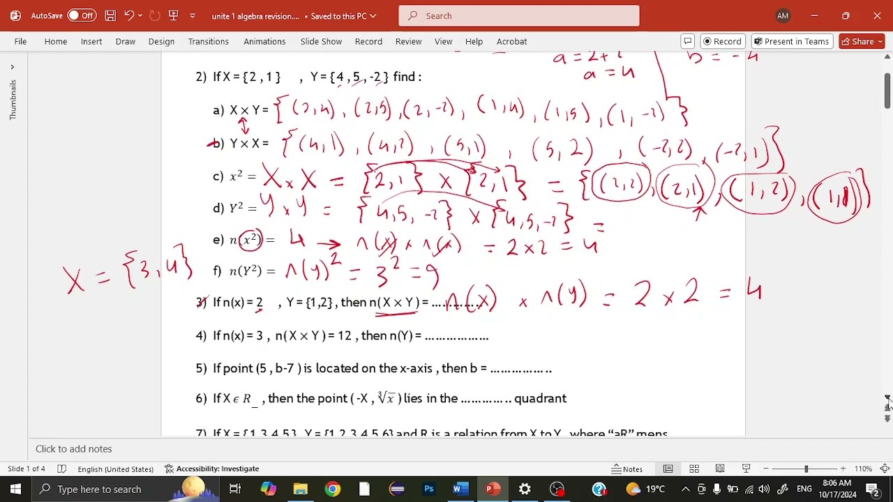 revision prep 3 unit 1 algebra , first term