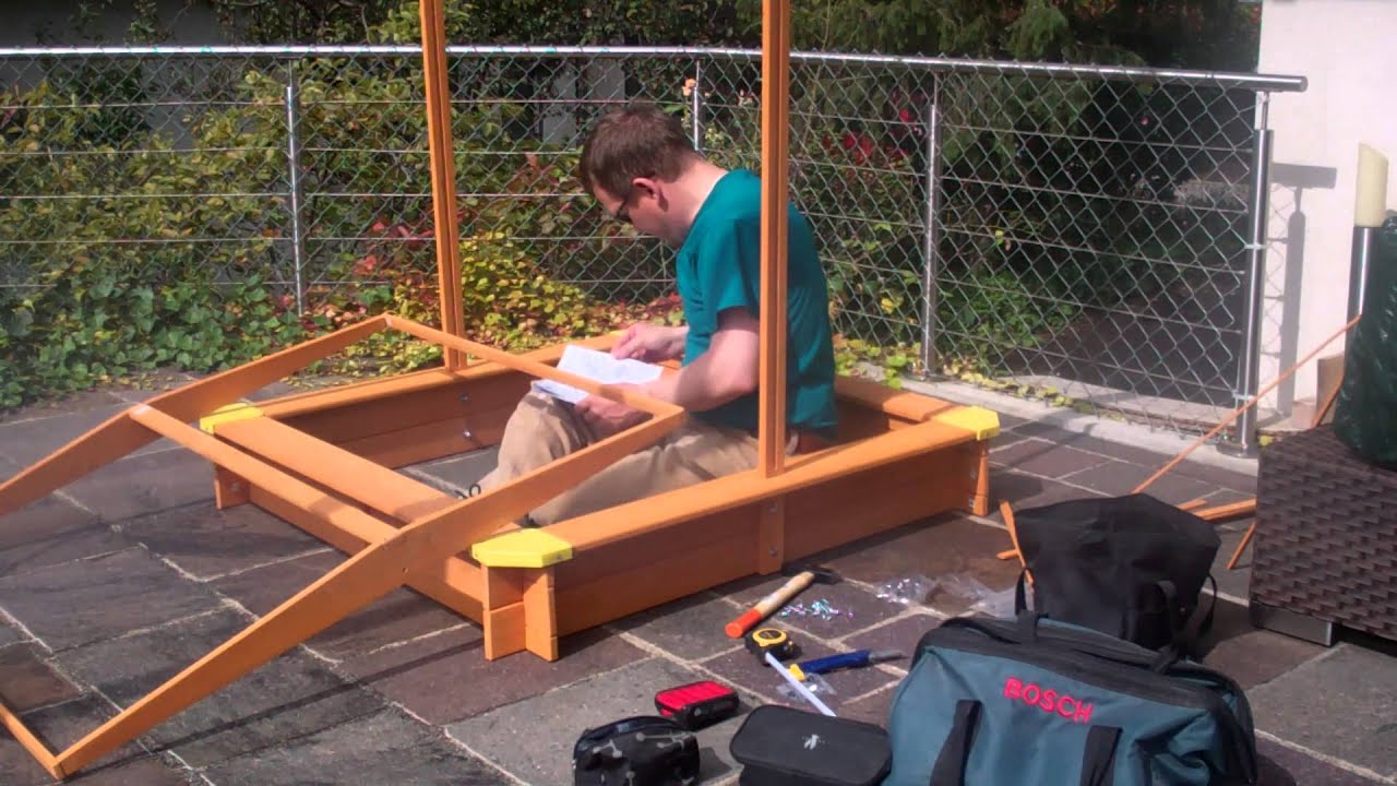 Lidl Playtive Junior Sandbox Assembly / Sandkasten Zusammenbau Bau Bauen