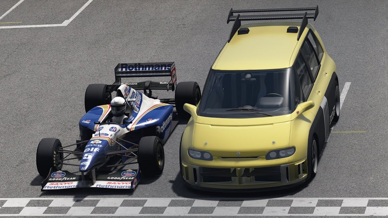 Williams-Renault F1 vs Renault Espace F1 at Monza