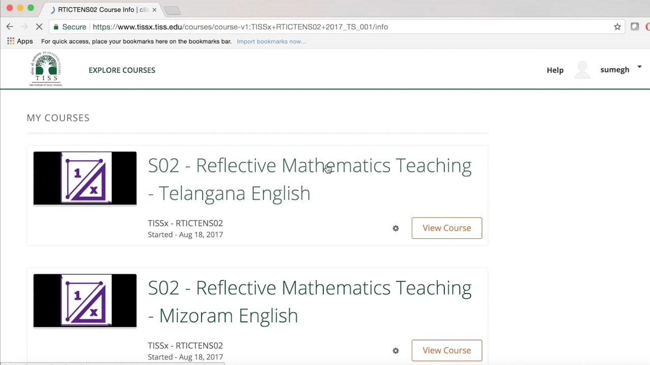 Course Guide TISSx Maths English