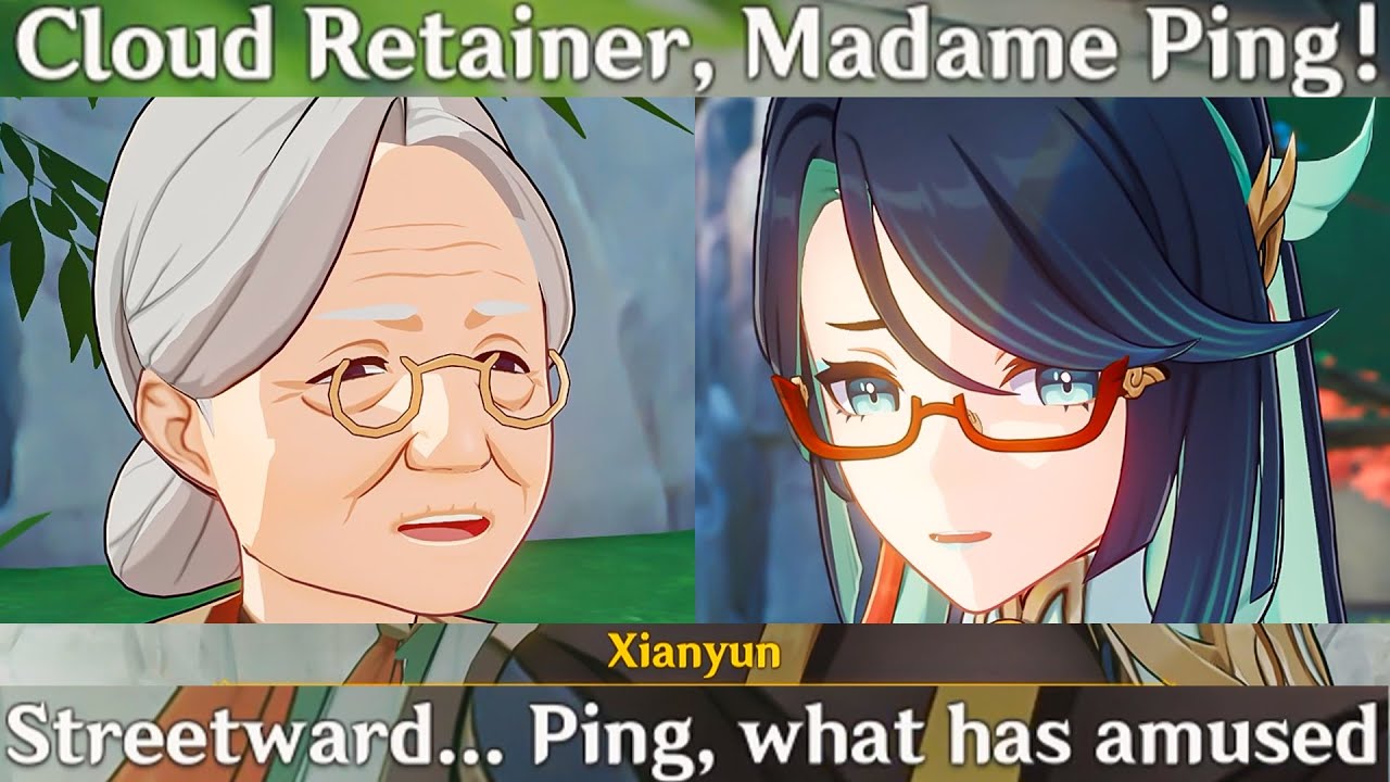 SHY XIANYUN Meets MADAME PING Cutscene Genshin Impact  Streetward Rambler