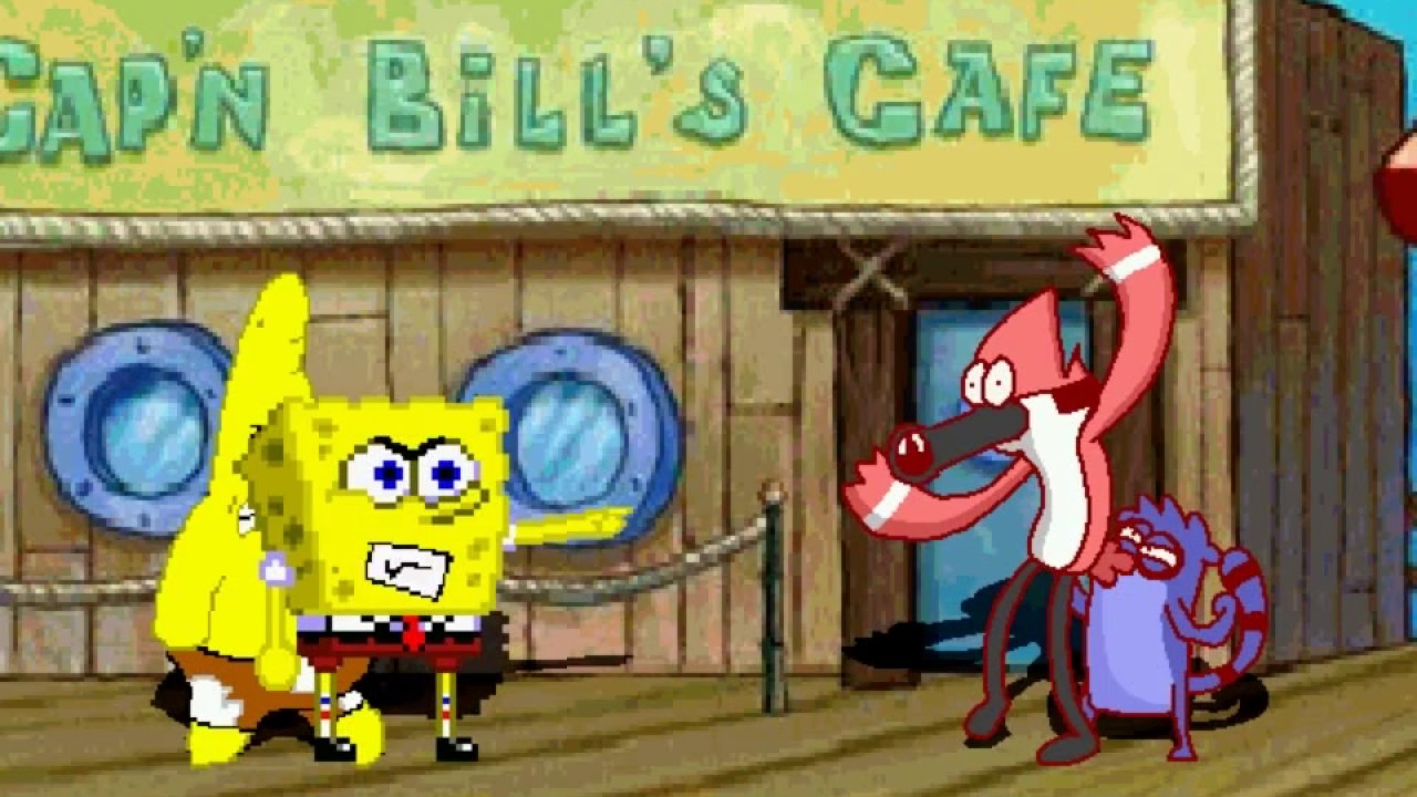 M.U.G.E.N SpongeBob and Patrick VS Mordecai and Rigby (60fps)