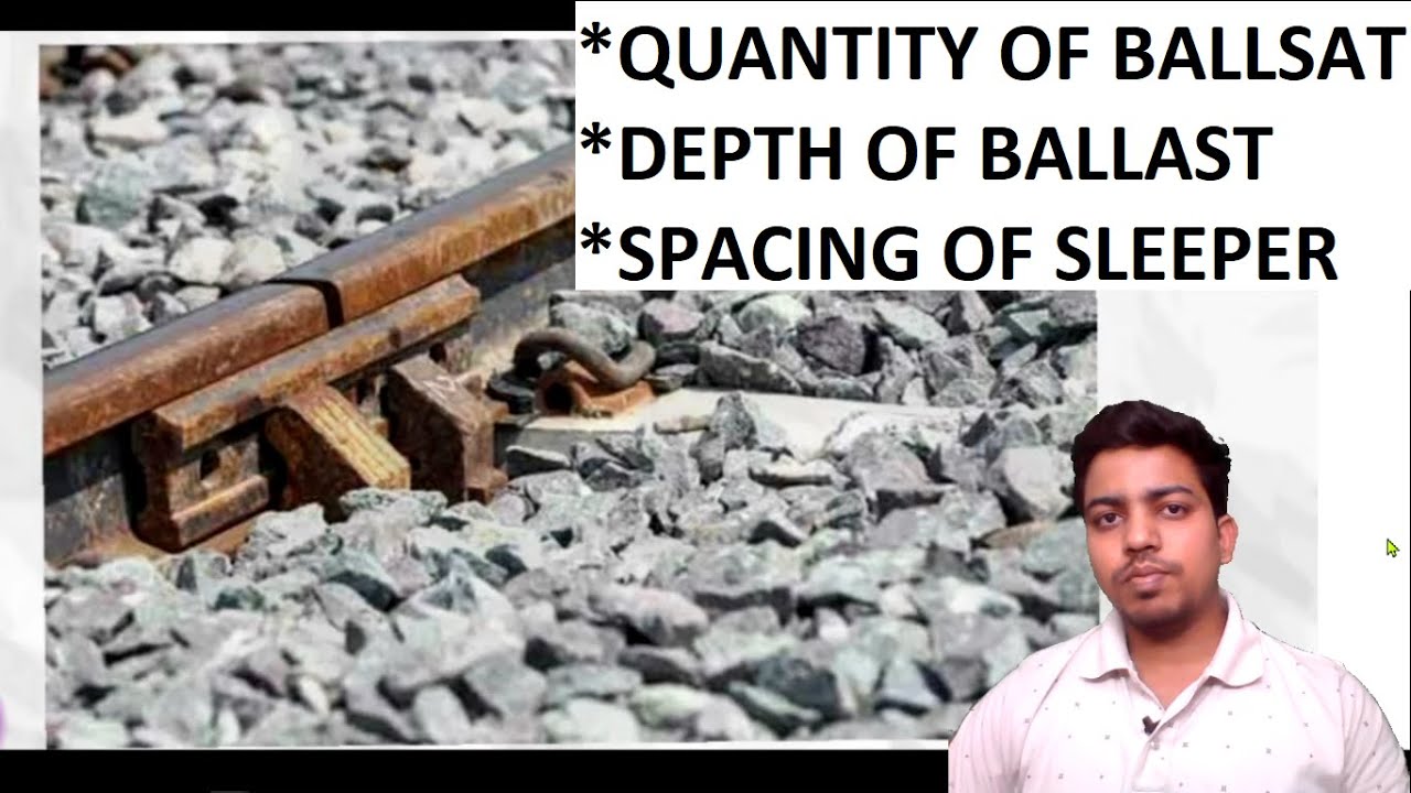 Quantity Of ballast for Railway Track | Depth Of Ballast | Spacing of Sleeper | Quantity Of Ballast|