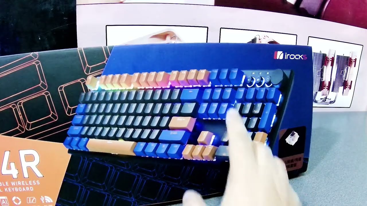 Unboxing y Detalles Irocks K74R Teclado Mecanico e Inalambrico