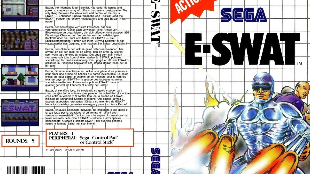 ESWAT: City Under Siege - Sega Master System - Any% - Speedrun in 13m24s