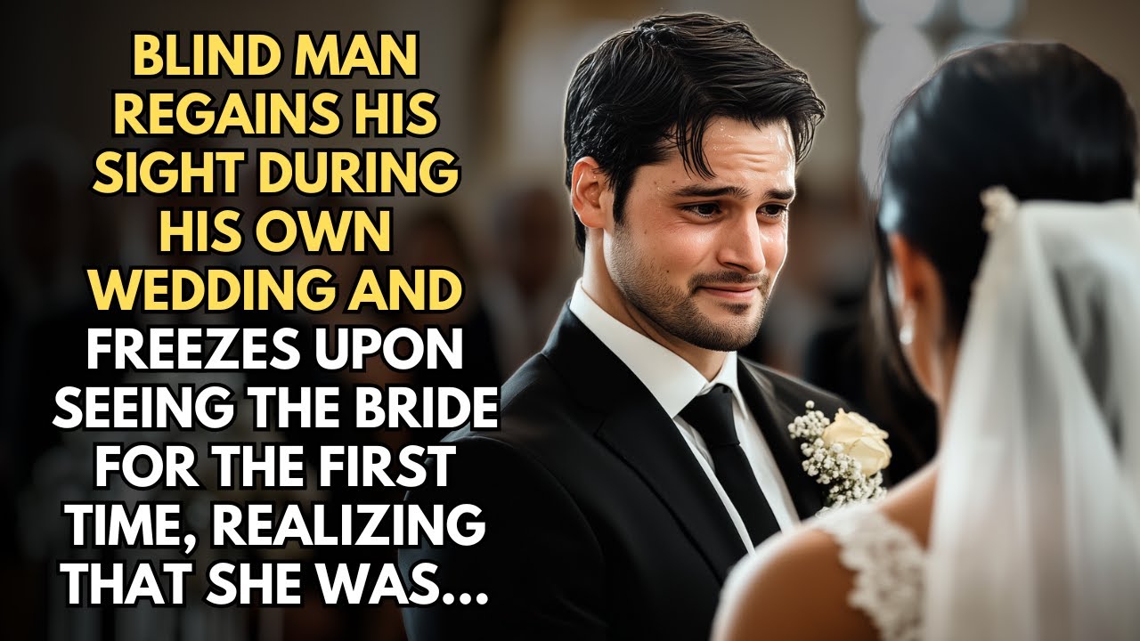 Blind Man Regains His Sight During His Own Wedding And Freezes Upon Seeing The Bride For The First..