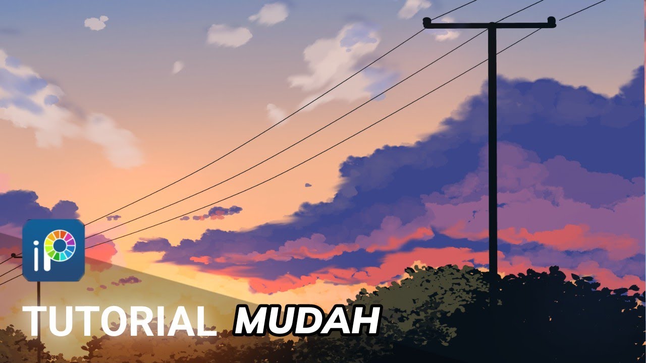 Tutorial Mudah Menggambar Awan Sunset di Ibispaint x