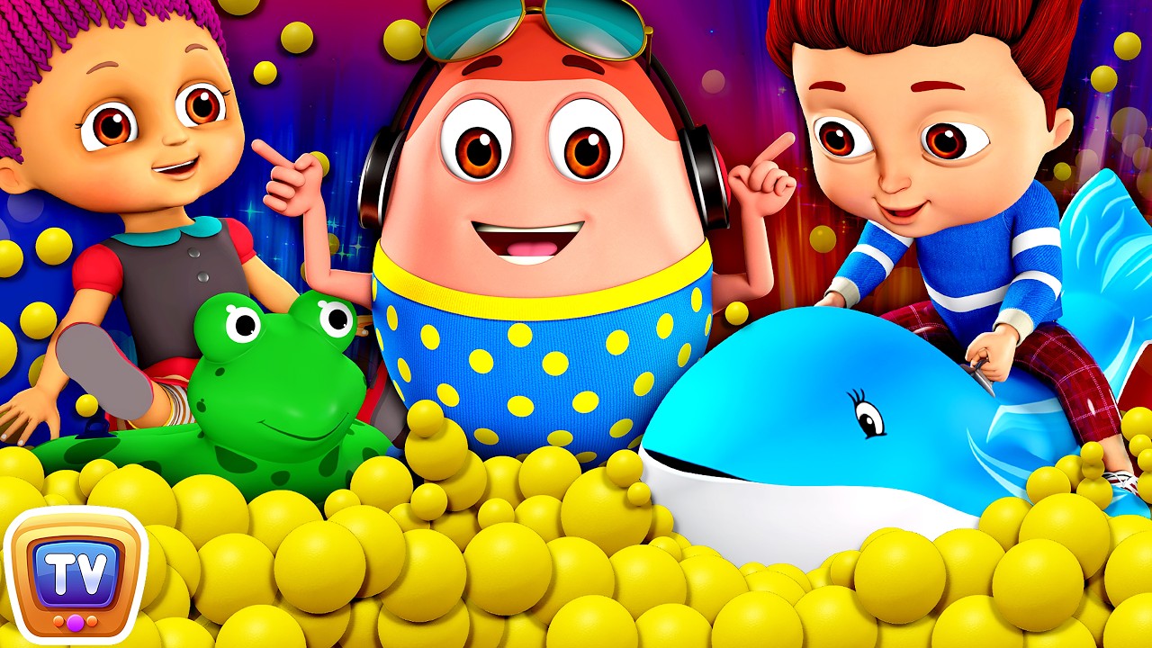 Kids Learn the Color Yellow in a Ball Pit with Surprise Eggs - ChuChu TV Toddler Videos for Babies