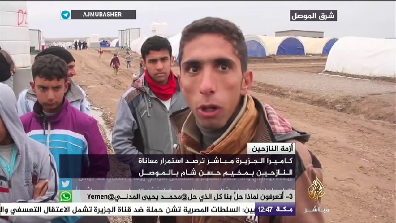 استمرار معاناة النازحين بمخيم حسن الشام في الموصل