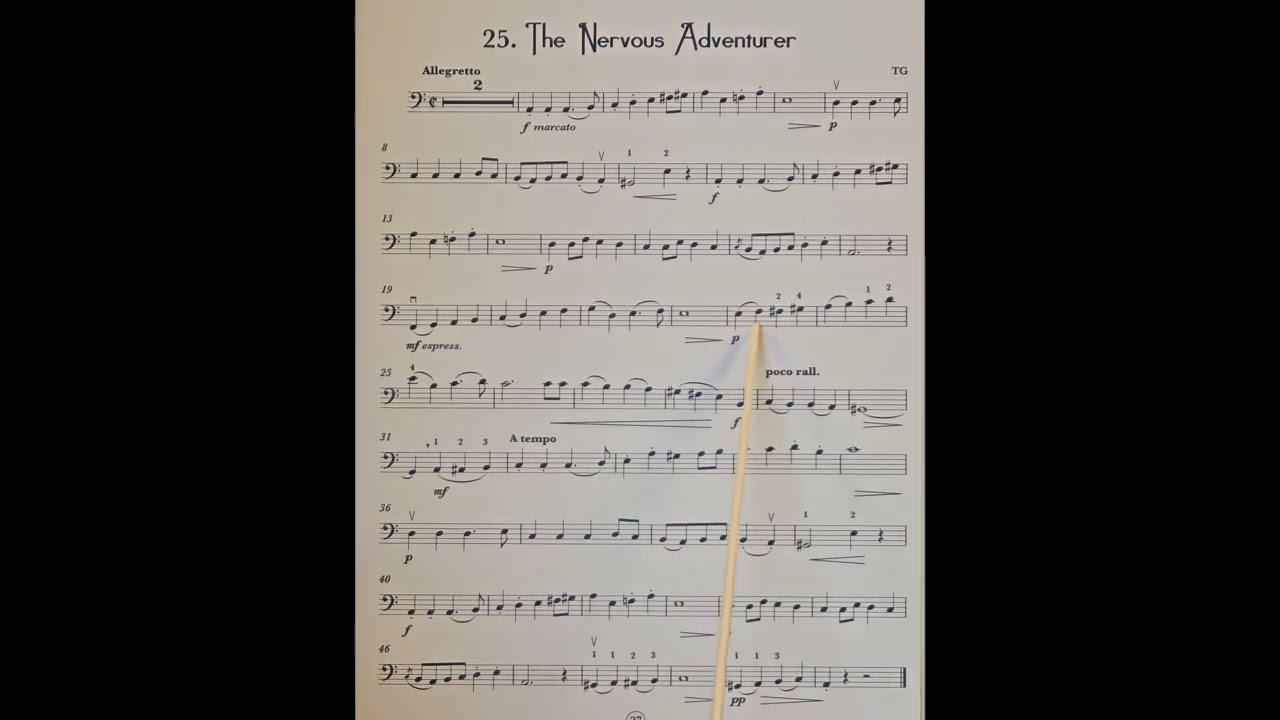 25 The Nervous Adventurer piano accompaniment at rehearsal speed