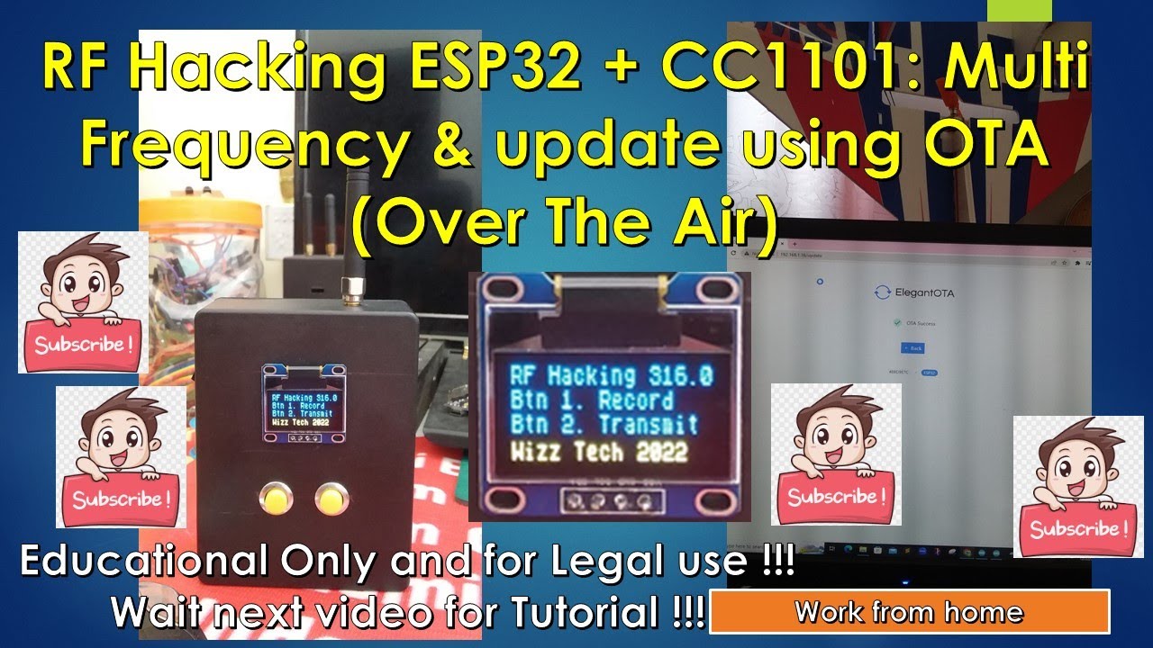 Cloning RF Hack Alarm Motor : ESP32 + CC1101 - Part#1