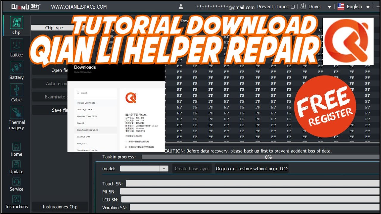 Tutorial  download QianLi Repair Helper / QLCX Repair