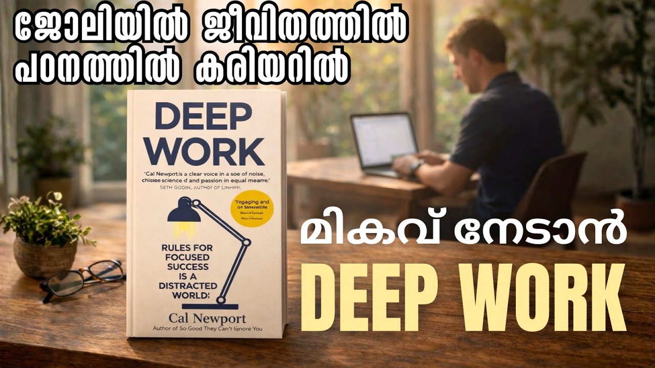 ശ്രദ്ധയും ഏകാഗ്രതയും 10X  കൂട്ടുന്ന രഹസ്യം|Deep Work |Cal Newport|Deep Work Summary|Malayalam Review