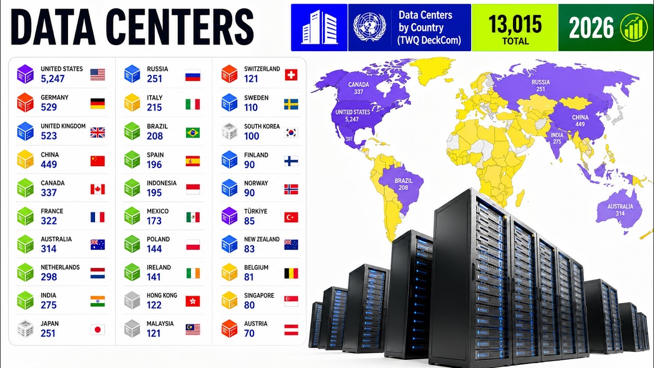 TOP 50 COUNTRIES WITH THE MOST DATA CENTERS IN THE WORLD