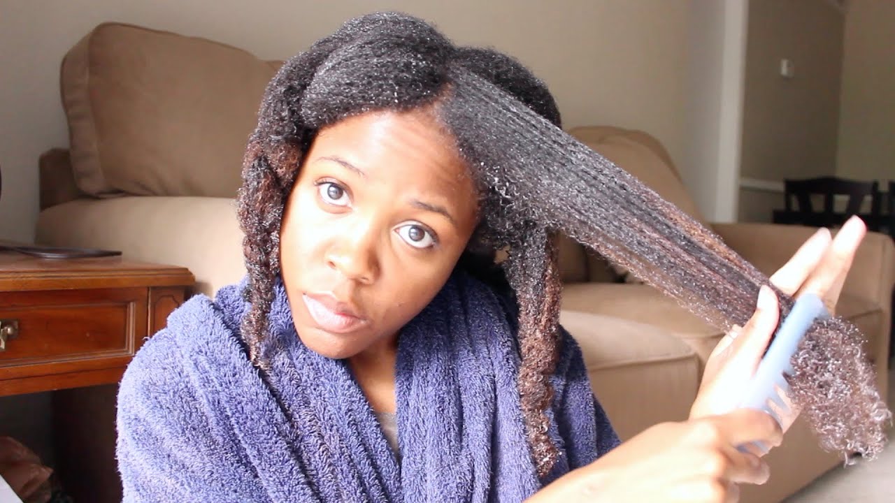 Kinky Natural Hair Wash Routine | Shampoo, Deep Condition and Detangle