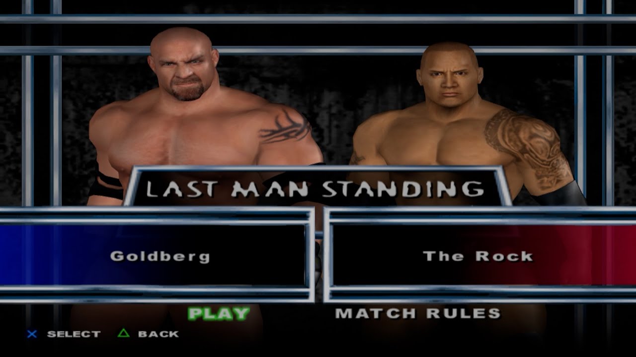 WWE SmackDown! Here Comes the Pain - Goldberg VS The Rock (LAST MAN STANDING)