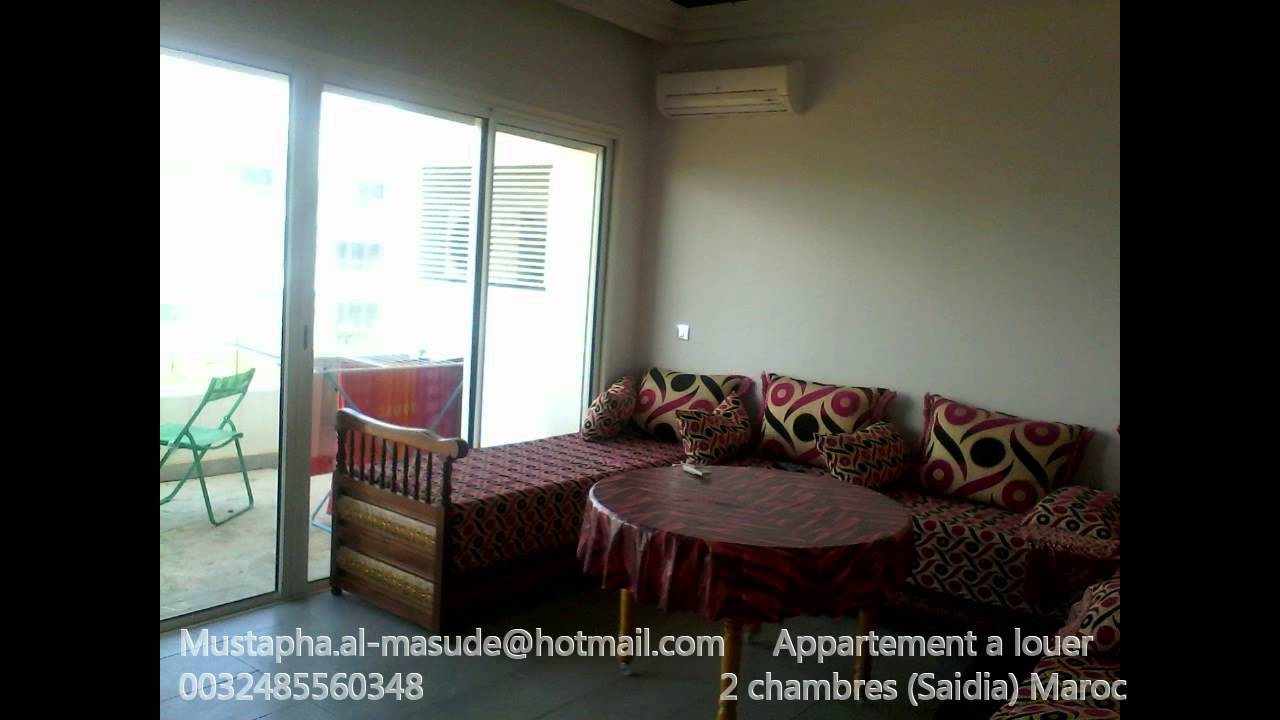Location appartement 2 chambres a Saidia+2 piscines face a la mer (Maroc)