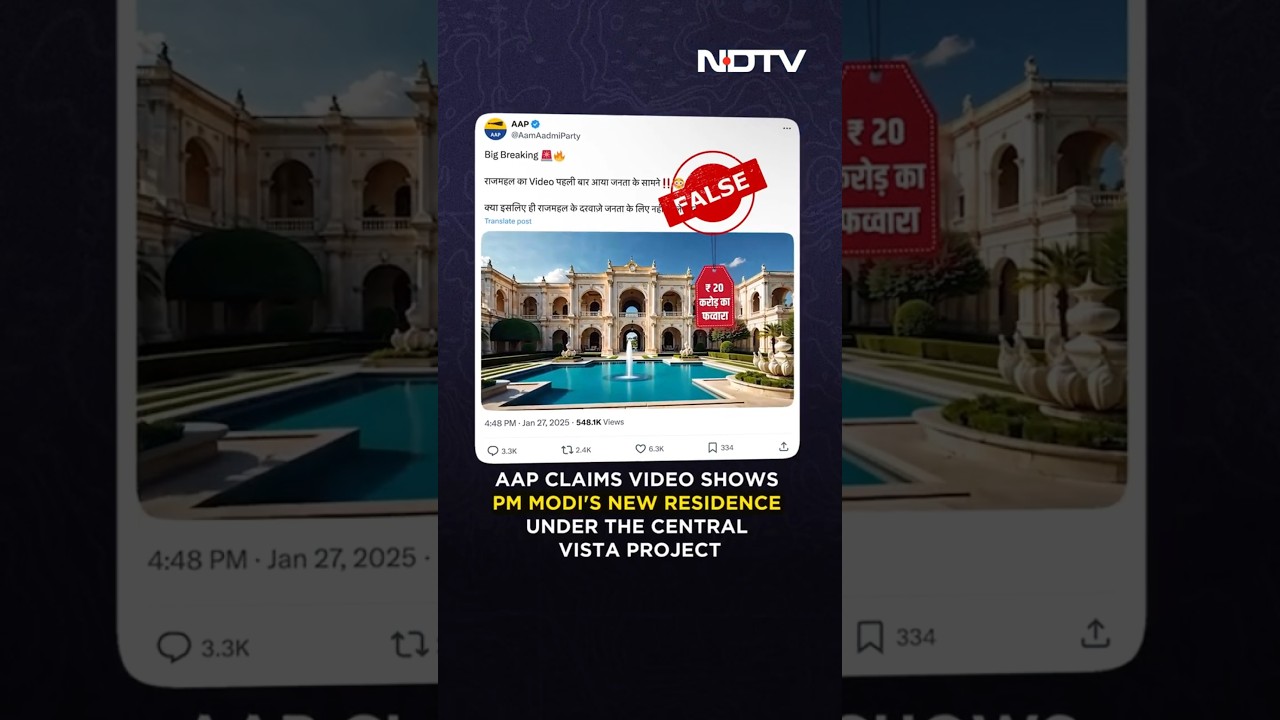 Fact Check: AAP Shares AI-Generated Video As Real Visuals Of PM Modi's New Residence