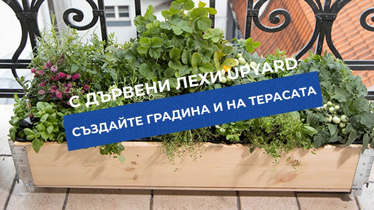 Повдигнати дървени лехи и сандъчета Upyard за отглеждане на билки, зеленчуци и цветя